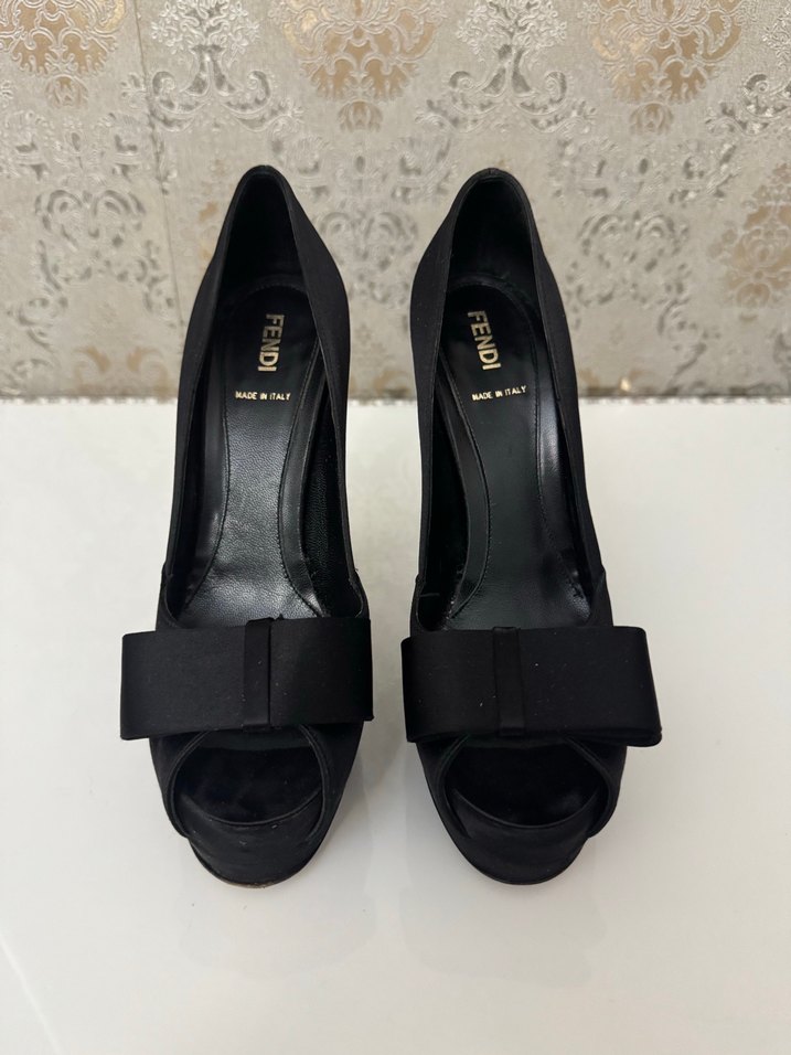 Siyah Platform Topuklu Kadın Abiye Ayakkabı - Görsel 2