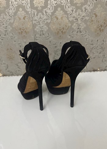 Klasik Siyah Platform Topuklu Kadın Abiye Ayakkabı - Görsel 3