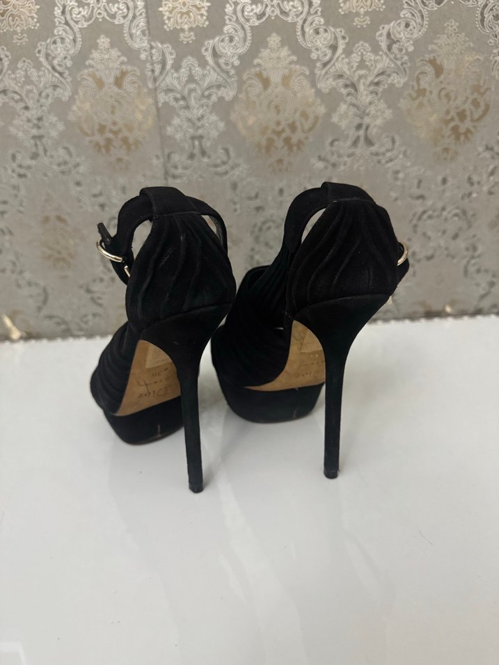 Klasik Siyah Platform Topuklu Kadın Abiye Ayakkabı - Görsel 3