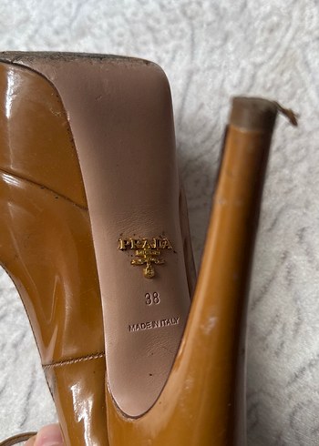 Bej Rugan Yılan Desenli Platform Topuklu Stiletto - Görsel 4