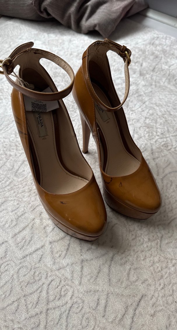 Bej Rugan Yılan Desenli Platform Topuklu Stiletto - Görsel 2