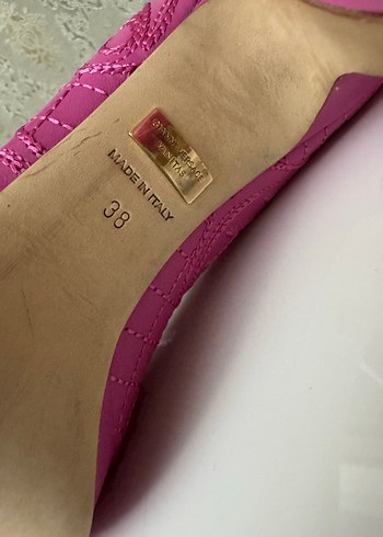 Pembe İşlemeli Dantel Detaylı Stiletto - Görsel 5