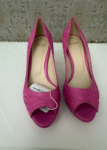 Pembe İşlemeli Dantel Detaylı Stiletto - Görsel 2