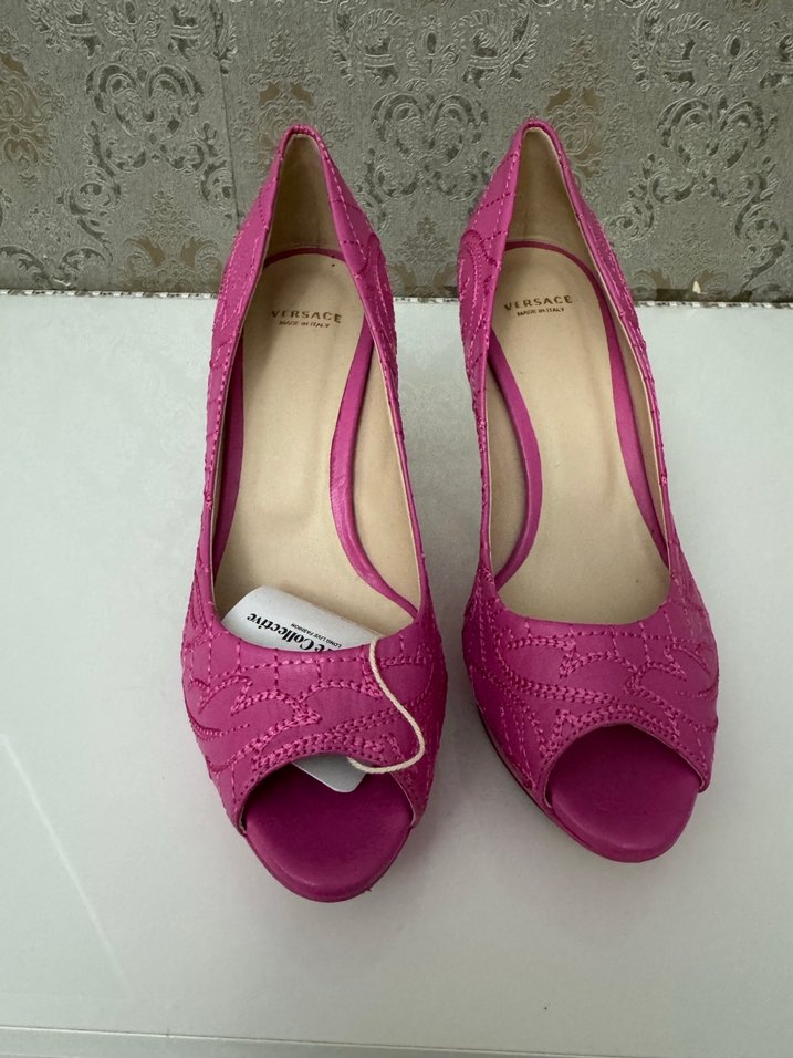 Pembe İşlemeli Dantel Detaylı Stiletto - Görsel 2