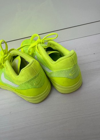 Sarı Kadın Spor Ayakkabı Bağcıklı Düz Taban - Görsel 3