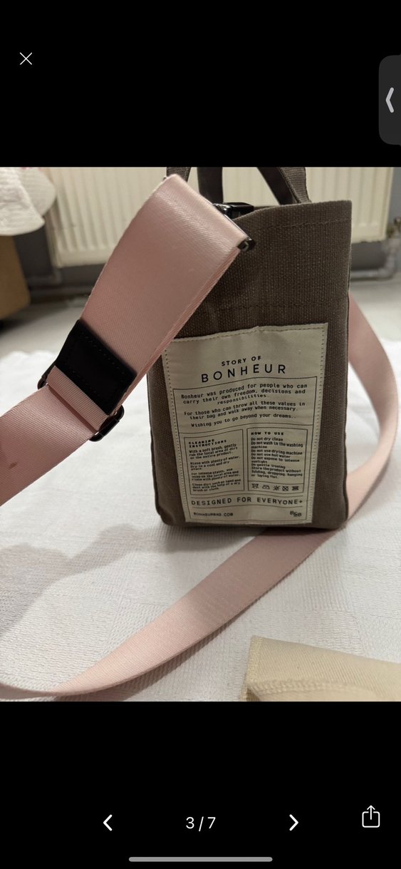 Orjinal Pastel Kahverengi Baskılı Kadın Çanta - Görsel 3