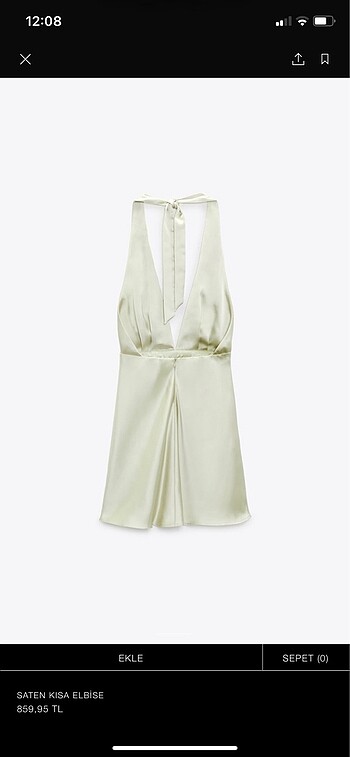 Zara Zara saten elbise