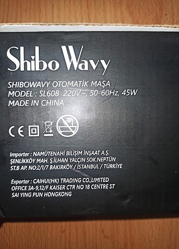  Beden Shibo wavy su dalgası saç maşası hiç kullanılmadı 