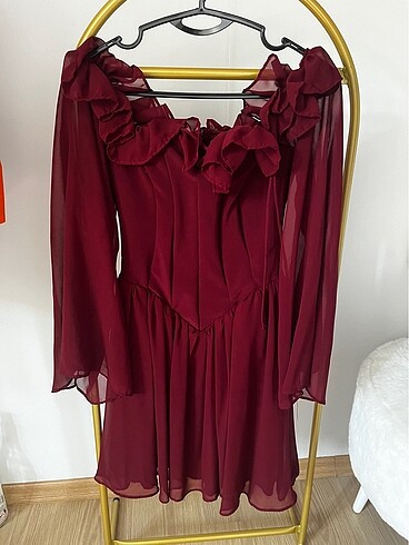 Bordo elbise