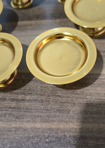  Beden Parlak Altın Renkli Klasik Tabak Seti