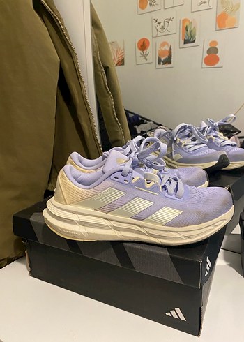 Mor Platform Topuklu Bağcıklı Kadın Spor Ayakkabı - Görsel 3