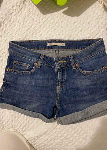 Kadın Mavi Mini Denim Şort - Görsel 2