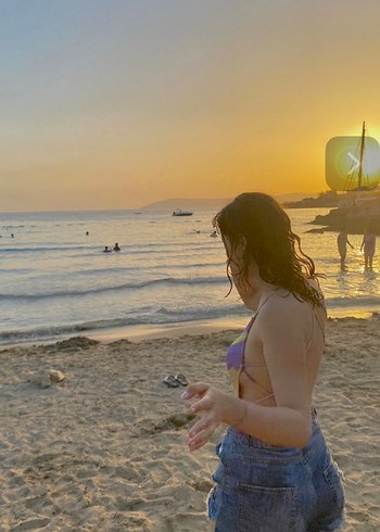 Pastel Çok Renkli Bağcıklı Drapeli Mayo - Görsel 2