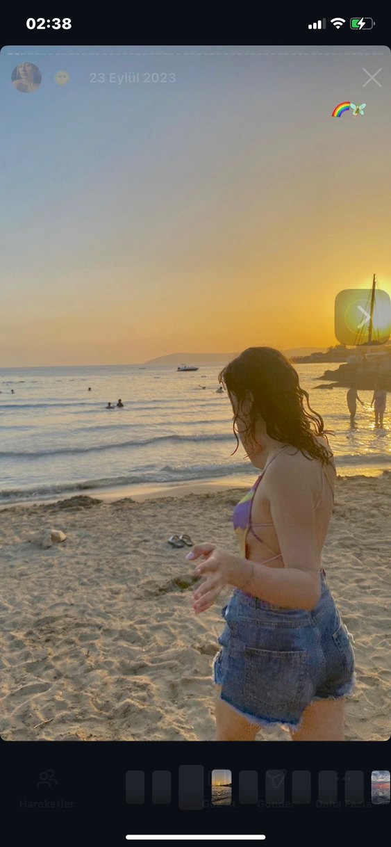 Pastel Çok Renkli Bağcıklı Drapeli Mayo - Görsel 2