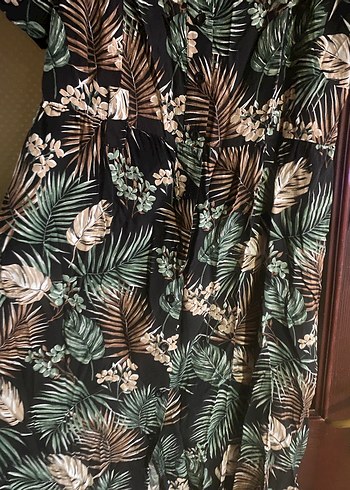 Bohem Kısa Kollu Uzun Elbise - Görsel 4