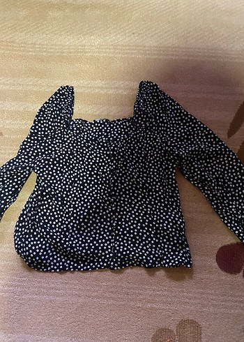 Siyah Puantiyeli Kadın Bluz - Görsel 2