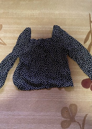 Siyah Puantiyeli Kadın Bluz - Görsel 5