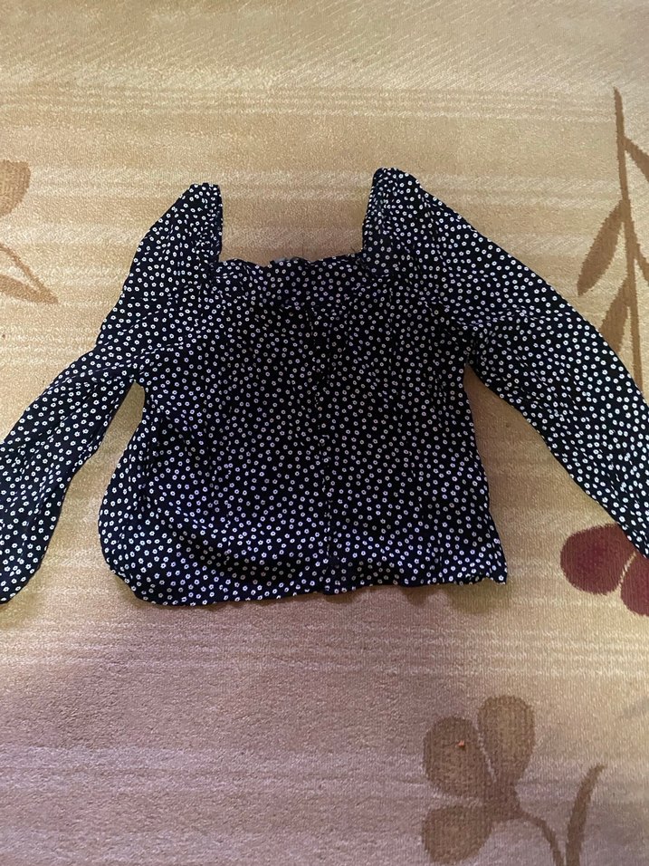 Siyah Puantiyeli Kadın Bluz - Görsel 5
