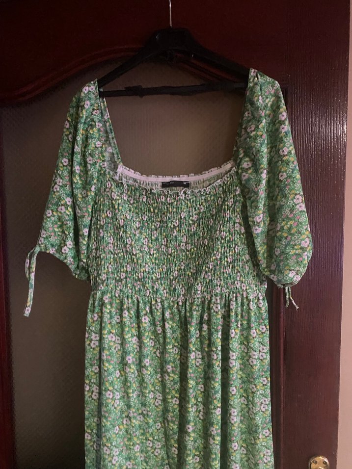 Yeşil Bohem Uzun Kadın Elbise - Görsel 4