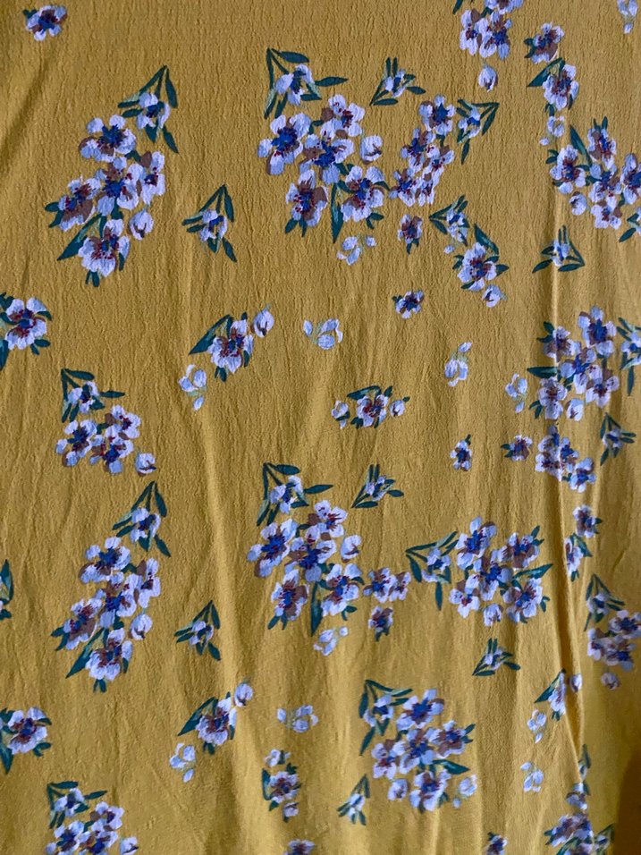 Sarı Çiçekli Bohem Kadın Bluz - Görsel 2