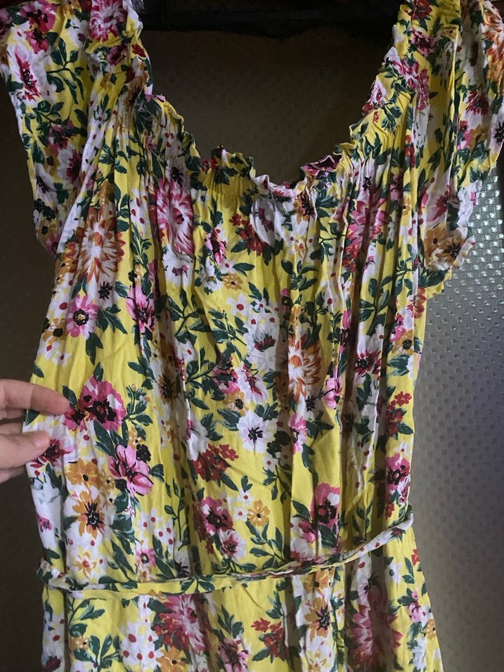 Renkli Bağlamalı Uzun Bohem Elbise - Görsel 4