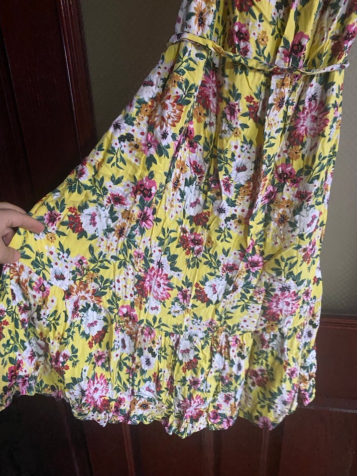 Renkli Bağlamalı Uzun Bohem Elbise - Görsel 2