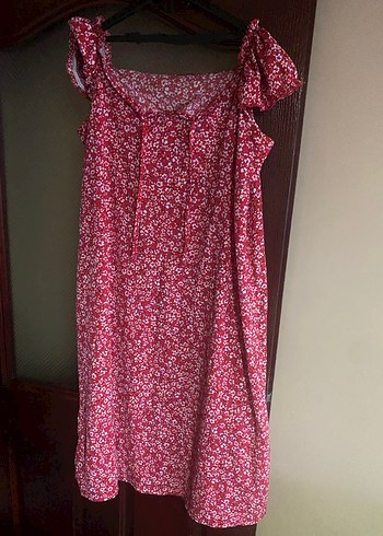 Bordo Midi Bohem Kolsuz Elbise - Görsel 2