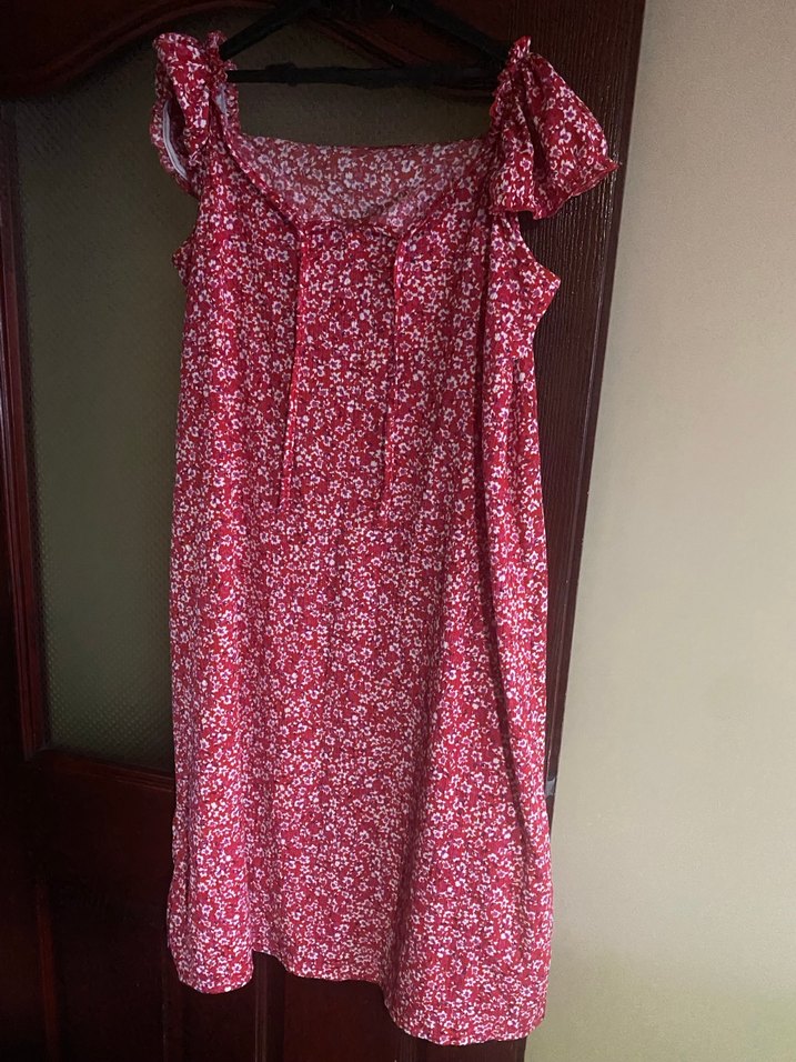 Bordo Midi Bohem Kolsuz Elbise - Görsel 2