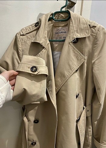 26 Beden Bej Midi Trenchcoat Kadın