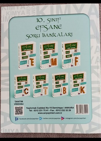 Efsane Kimya 10. Sınıf Soru Bankası