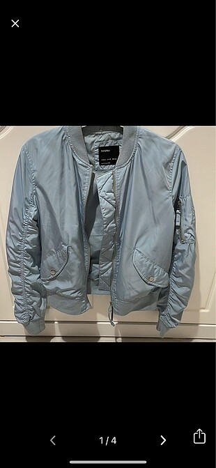Bershka buz mavisi bomber ceket