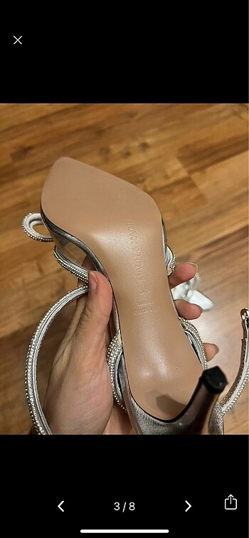 39 Beden Mach&Mach taşlı stiletto ayakkabı
