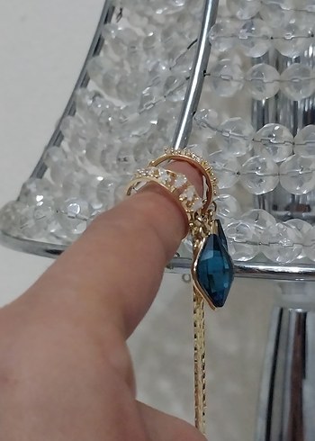 Küpe mavi taşlı - Görsel 2