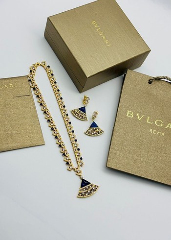 Bvlgari Altın Renkli Boncuklu Takı Seti