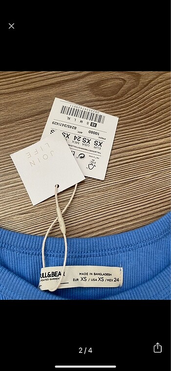 Pull and Bear etiketli mavi bluz