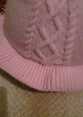 Pembe Örgü kadın Bere - Görsel 2