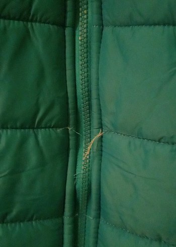 Mavi Fermuarlı Kadın Kışlık Mont - Görsel 2