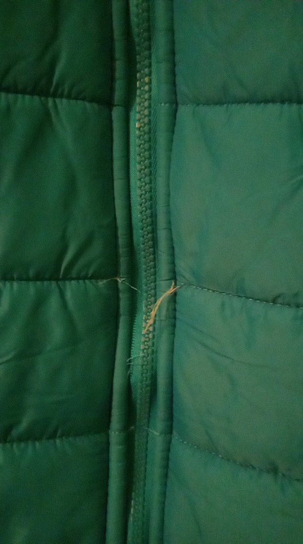 Mavi Fermuarlı Kadın Kışlık Mont - Görsel 2