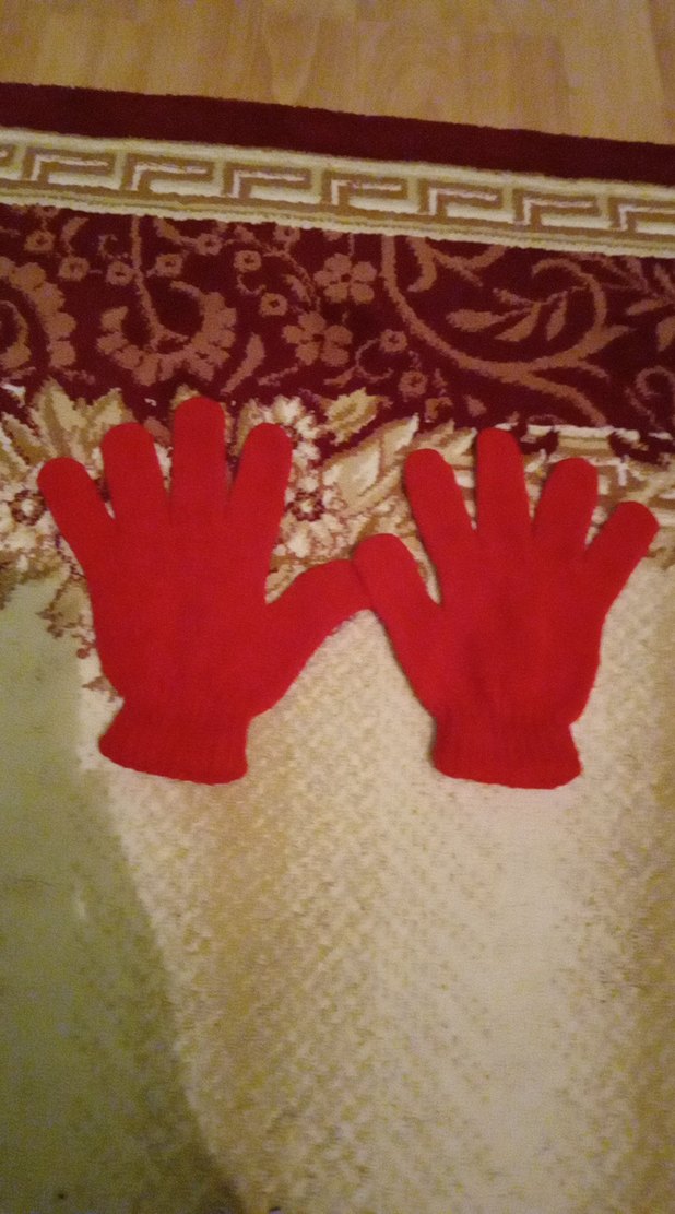 Kadın gri şönil Örgü Eldiven - Görsel 5