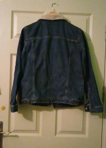 Düğmeli Uzun Kollu Kot Ceket - Görsel 3