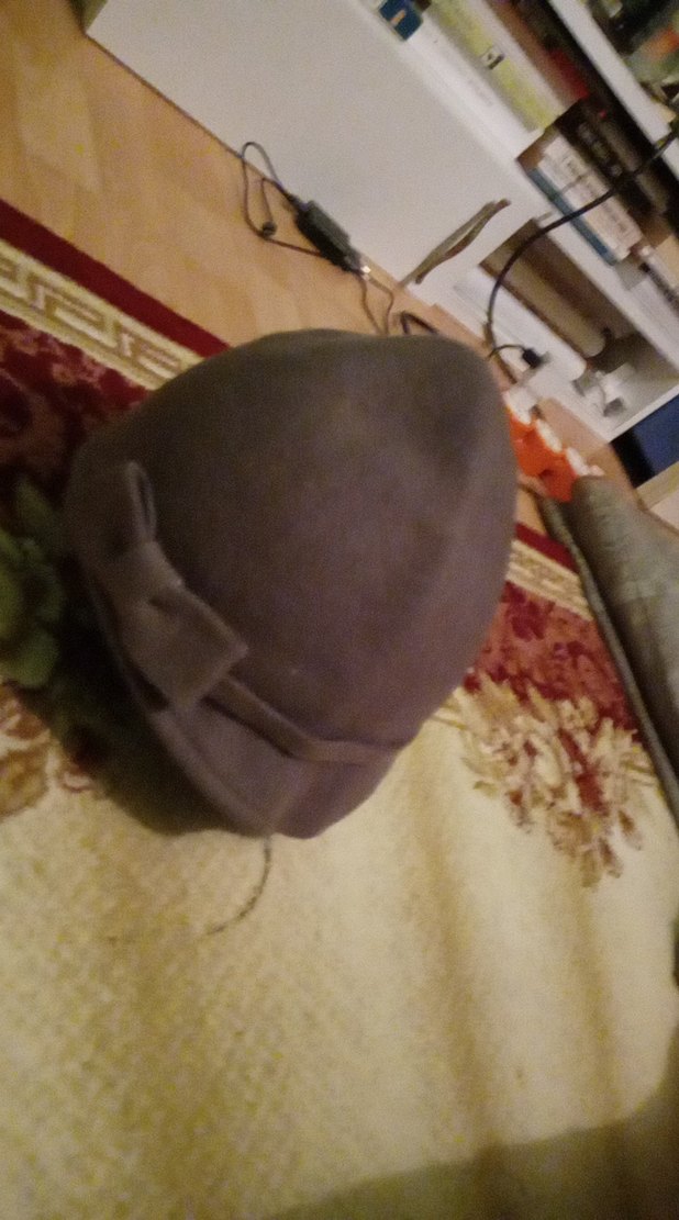 Fiyonklu Vintage Kadın Süet Şapka - Görsel 2