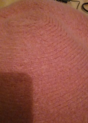 Pembe Yün Örgü Kadın Bere - Görsel 2