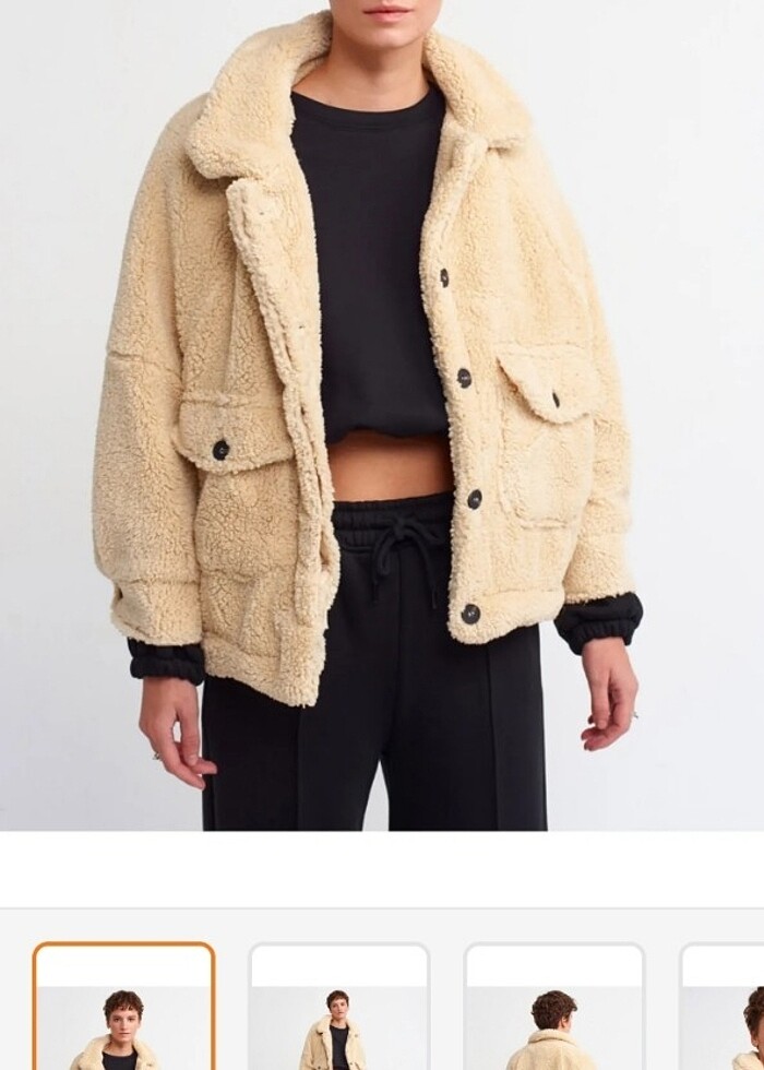 Dilvin peluş mont - Görsel 3