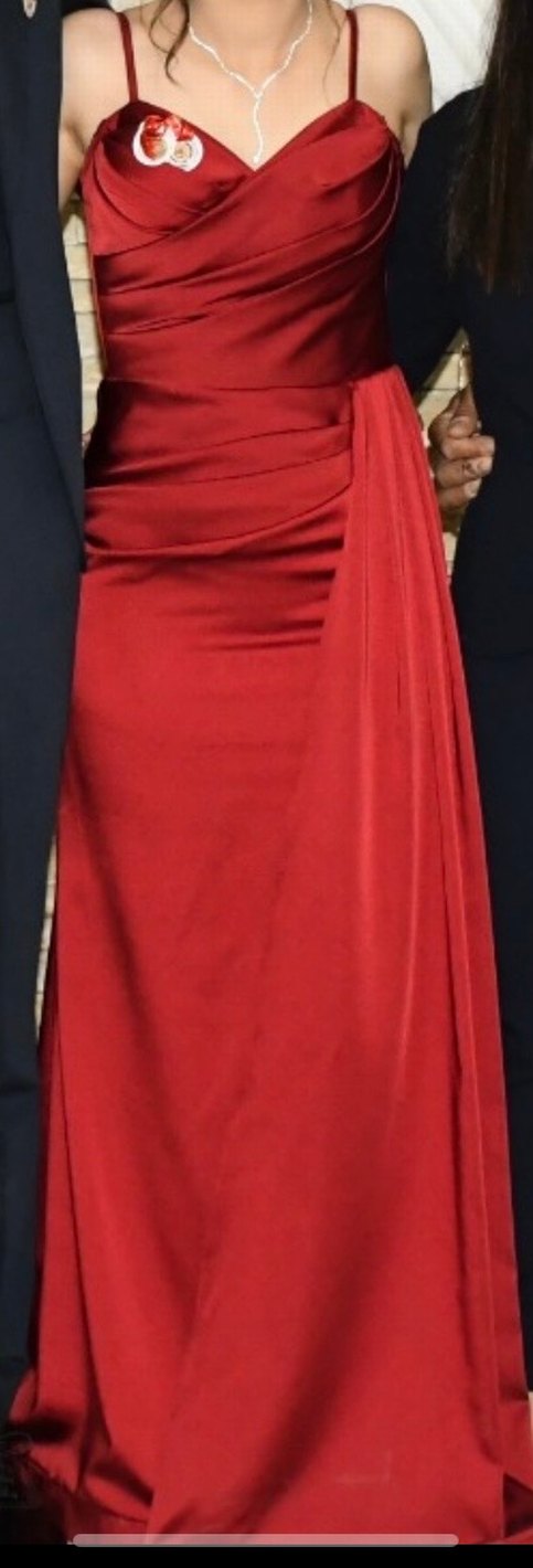 Bordo Abiye Elbise - Görsel 2