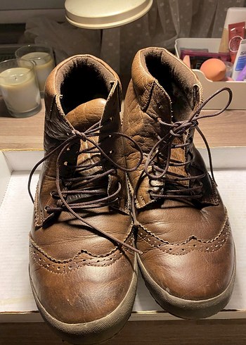 Kahverengi Deri kadın Botları - Görsel 2