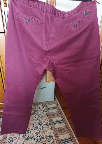 Bordo Düğmeli Erkek Pantolon - Görsel 2