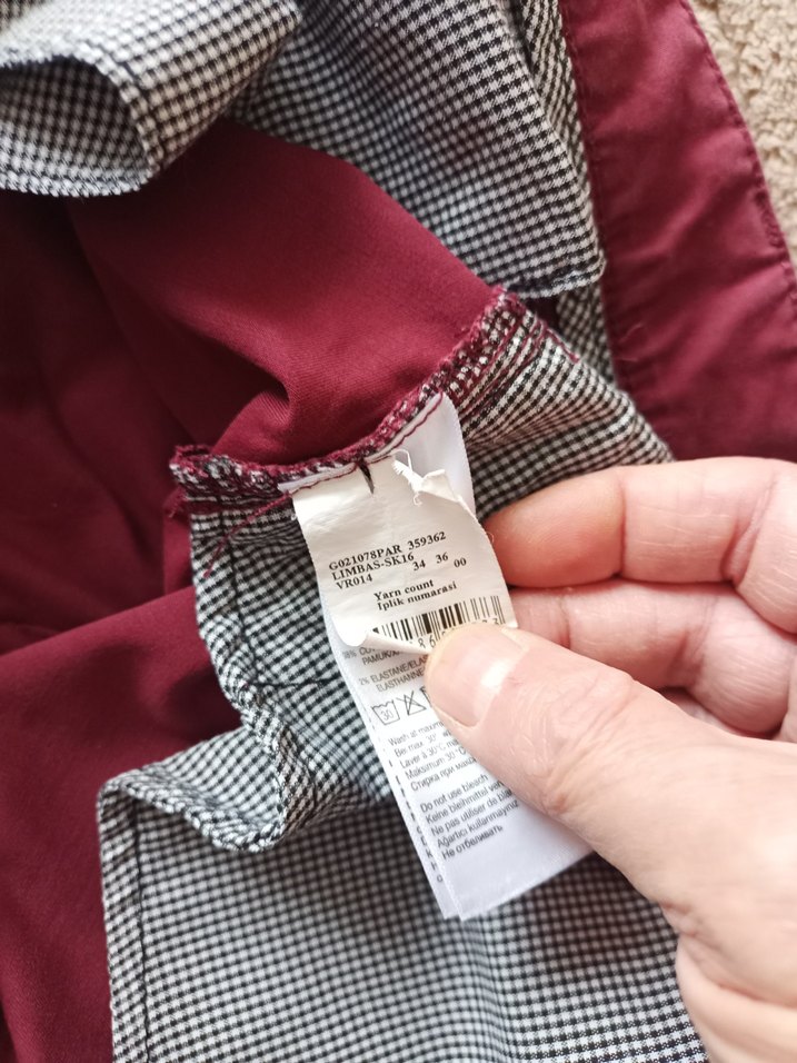 Bordo Düğmeli Erkek Pantolon - Görsel 5