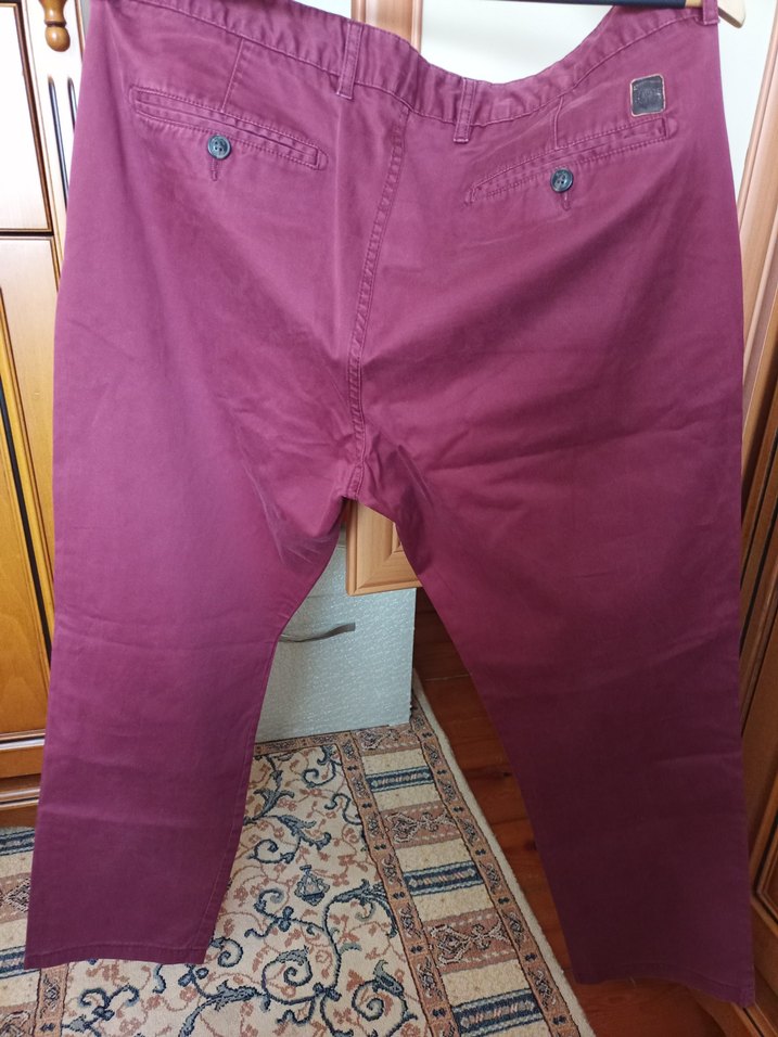 Bordo Düğmeli Erkek Pantolon - Görsel 2