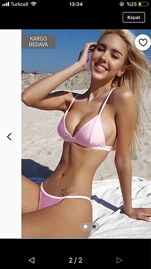 s Beden pembe Renk Bikinş takımı