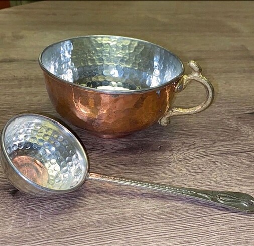 Beden kahverengi Renk Bakır tas bakır kepçe